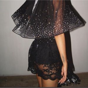 NWT Rabanne x HM Lace Shorts in Black sz 4